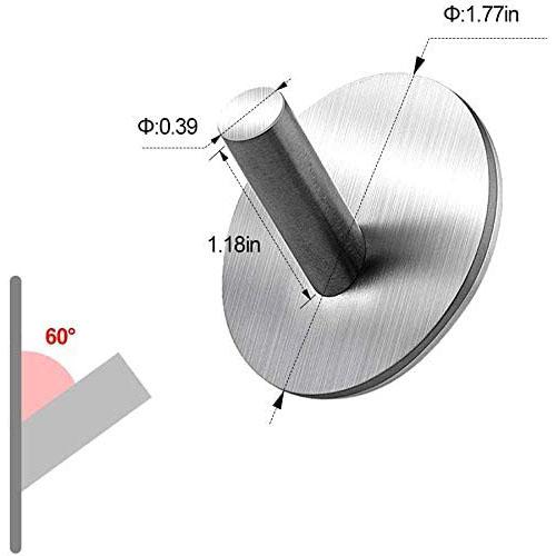Stornfield | 4-Pack: Durable and Heavy-Duty 304 Stainless Steel Wall Hooks