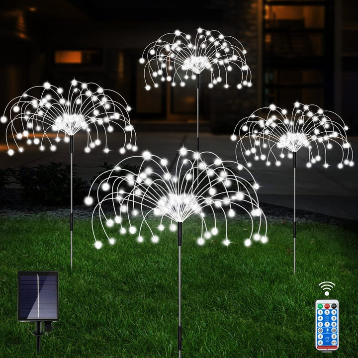 Stornfield | 4-Pack: Outdoor Solar Lights, Warm White Garden Lights