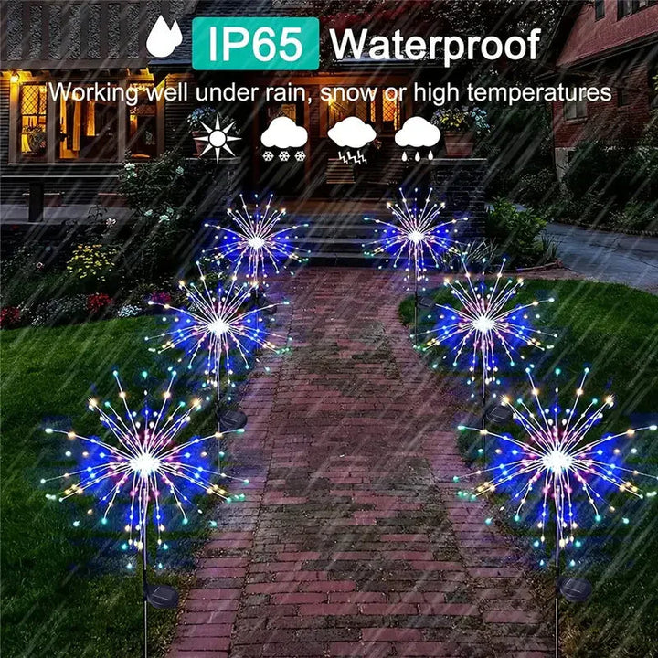 Stornfield | 4-Pack: Outdoor Solar Lights, Warm White Garden Lights