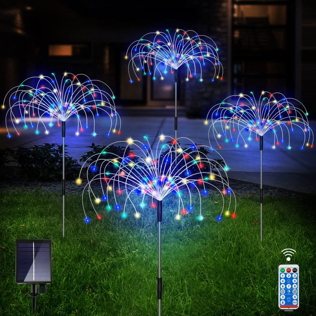 Stornfield | 4-Pack: Outdoor Solar Lights, Warm White Garden Lights