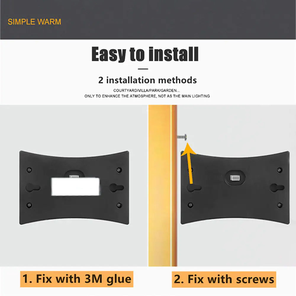 Stornfield | 4-piece: 6 LED Waterproof Outdoor Solar Wall Lights