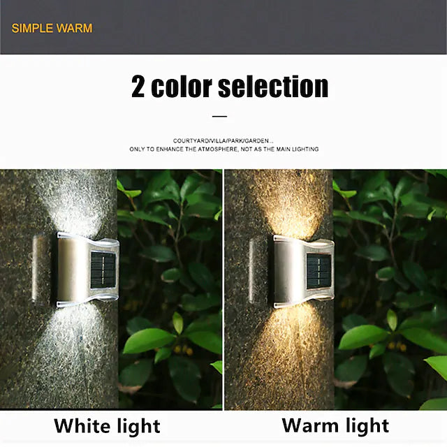 Stornfield | 4-piece: 6 LED Waterproof Outdoor Solar Wall Lights