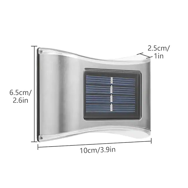 Stornfield | 4-piece: 6 LED Waterproof Outdoor Solar Wall Lights