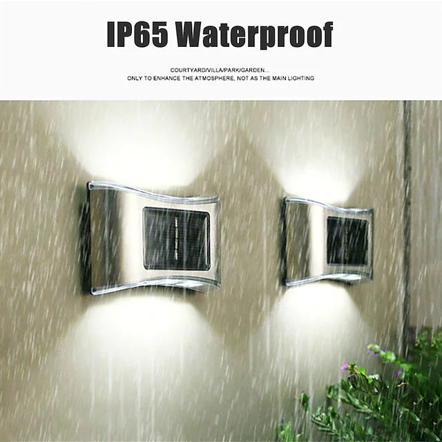 Stornfield | 4-piece: 6 LED Waterproof Outdoor Solar Wall Lights
