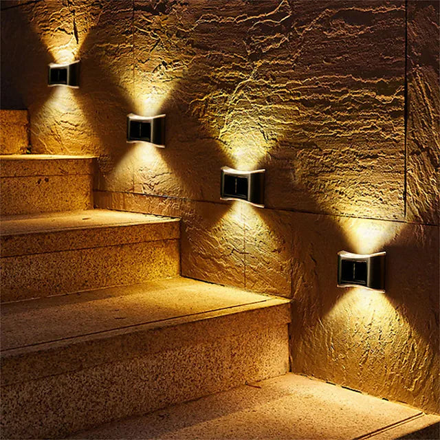 Stornfield | 4-piece: 6 LED Waterproof Outdoor Solar Wall Lights