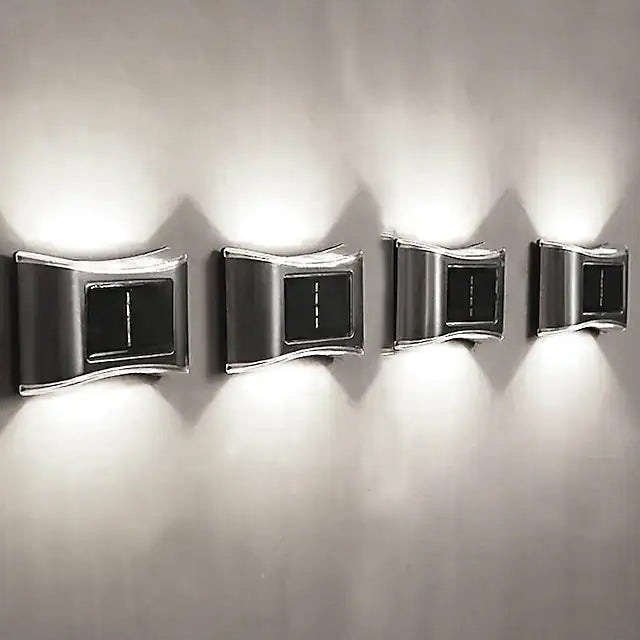 Stornfield | 4-piece: 6 LED Waterproof Outdoor Solar Wall Lights