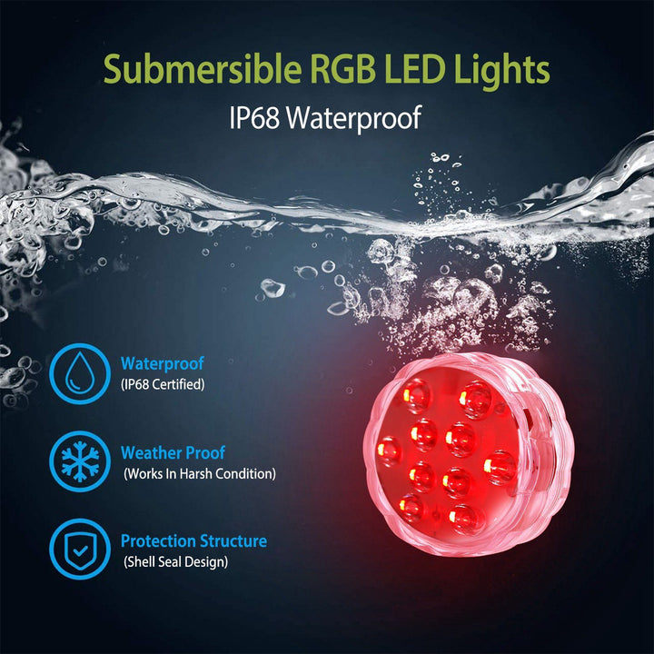 Stornfield | 4-Piece: Underwater RGB LED Lights
