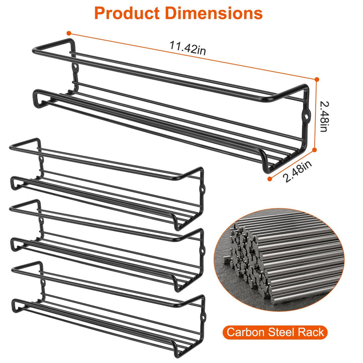 Stornfield | 4-Piece: Wall Mounted Spice Racks