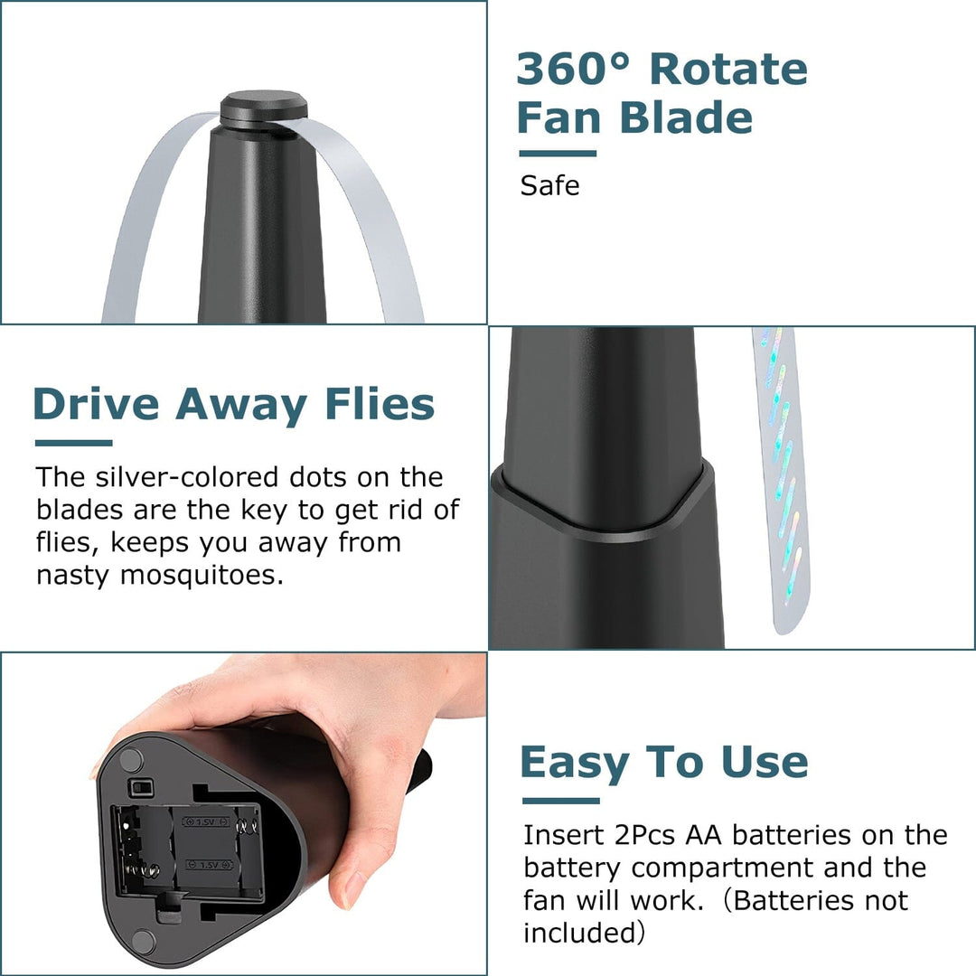 Stornfield | 4-Piece: Battery-Operated Table Fly Repellent Fan Insect Repellent