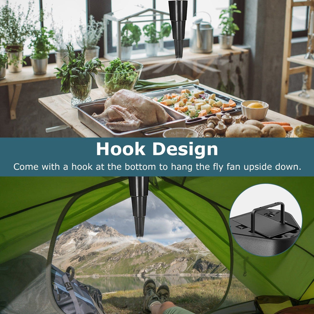 Stornfield | 4-Piece: Battery-Operated Table Fly Repellent Fan Insect Repellent