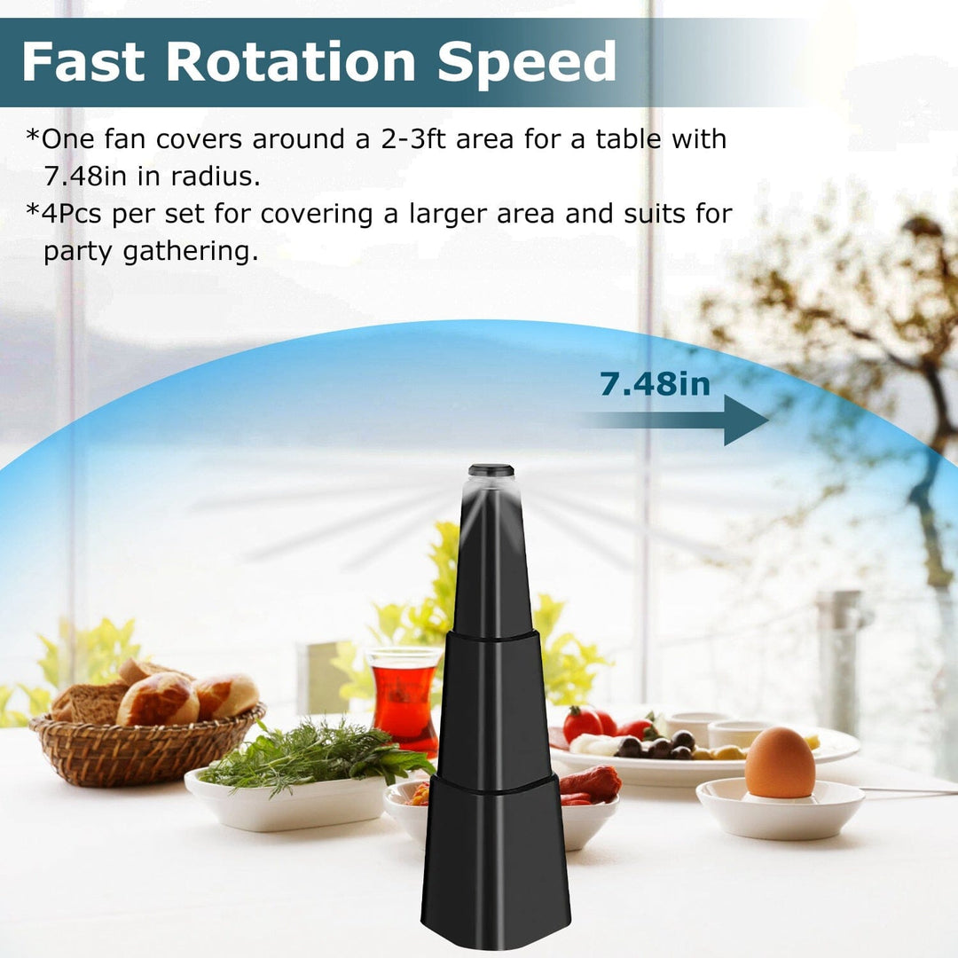 Stornfield | 4-Piece: Battery-Operated Table Fly Repellent Fan Insect Repellent