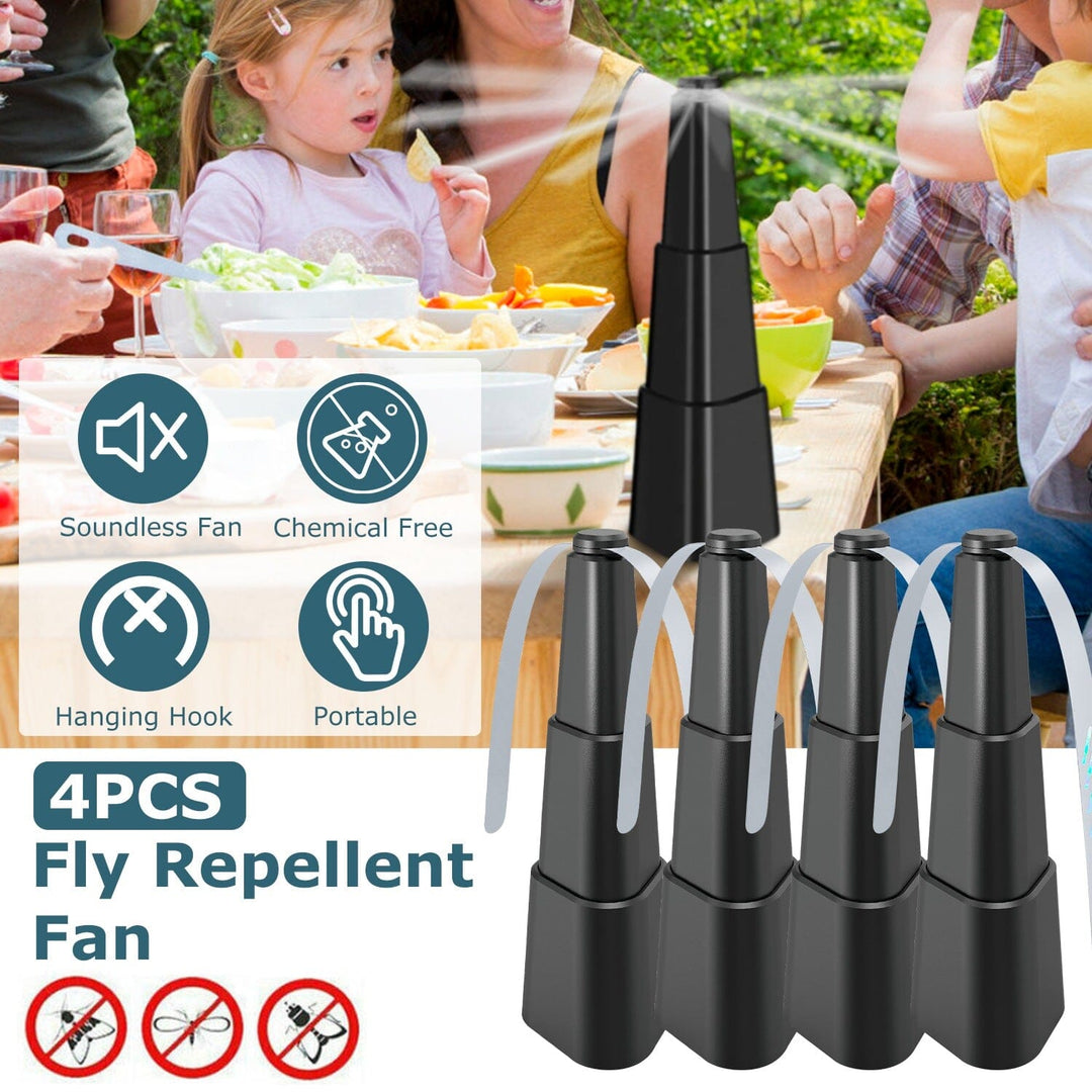 Stornfield | 4-Piece: Battery-Operated Table Fly Repellent Fan Insect Repellent