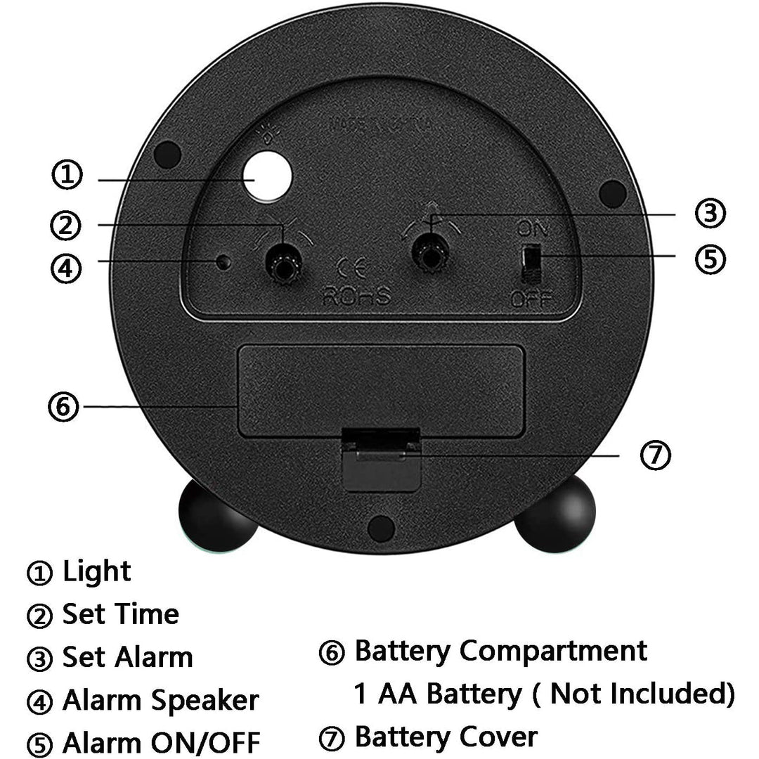 Stornfield | 4" Super Silent Non-Ticking Analog Clock with Nightlight