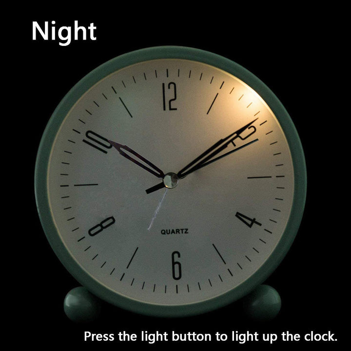 Stornfield | 4" Super Silent Non-Ticking Analog Clock with Nightlight