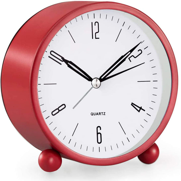 Stornfield | 4" Super Silent Non-Ticking Analog Clock with Nightlight