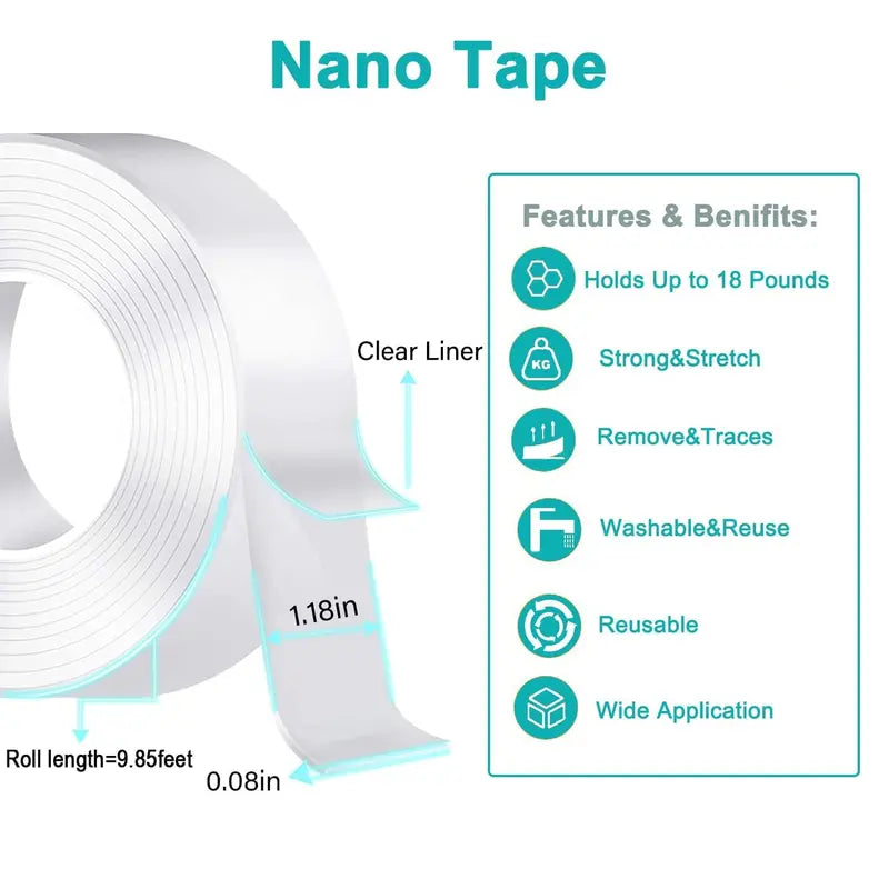 Nano double-sided adhesive tape for home & office | Stornfield