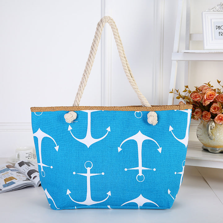 Large sailcloth bag with maritime anchor design Stornfield