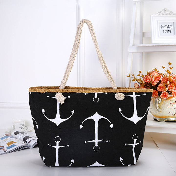 Large sailcloth bag with maritime anchor design Stornfield