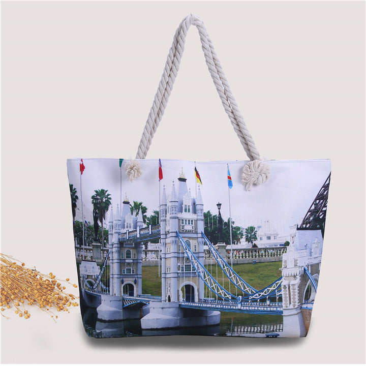 Beach bag in urban postcard design Stornfield