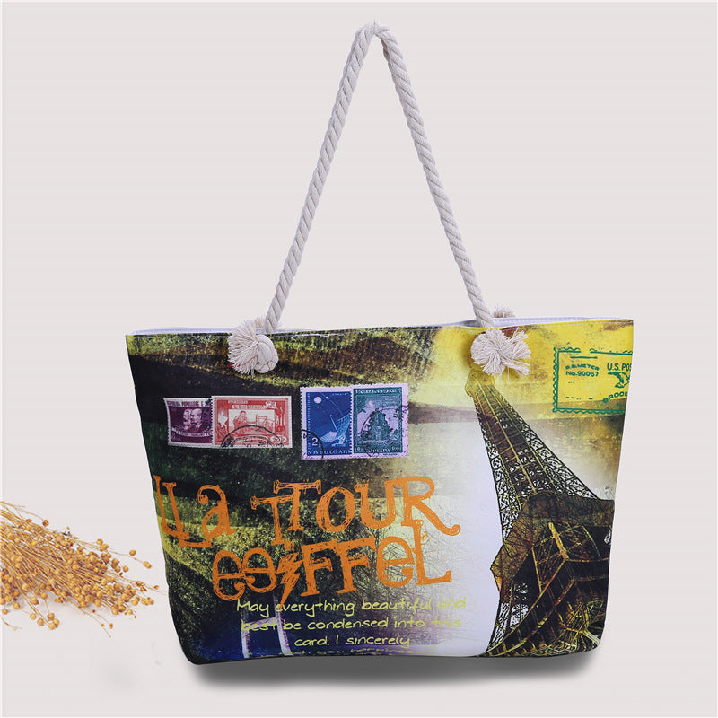 Beach bag in urban postcard design Stornfield