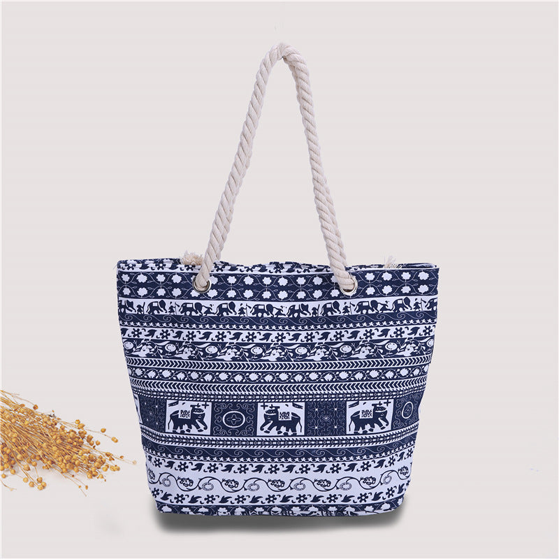 Spacious bag with maritime pattern Stornfield