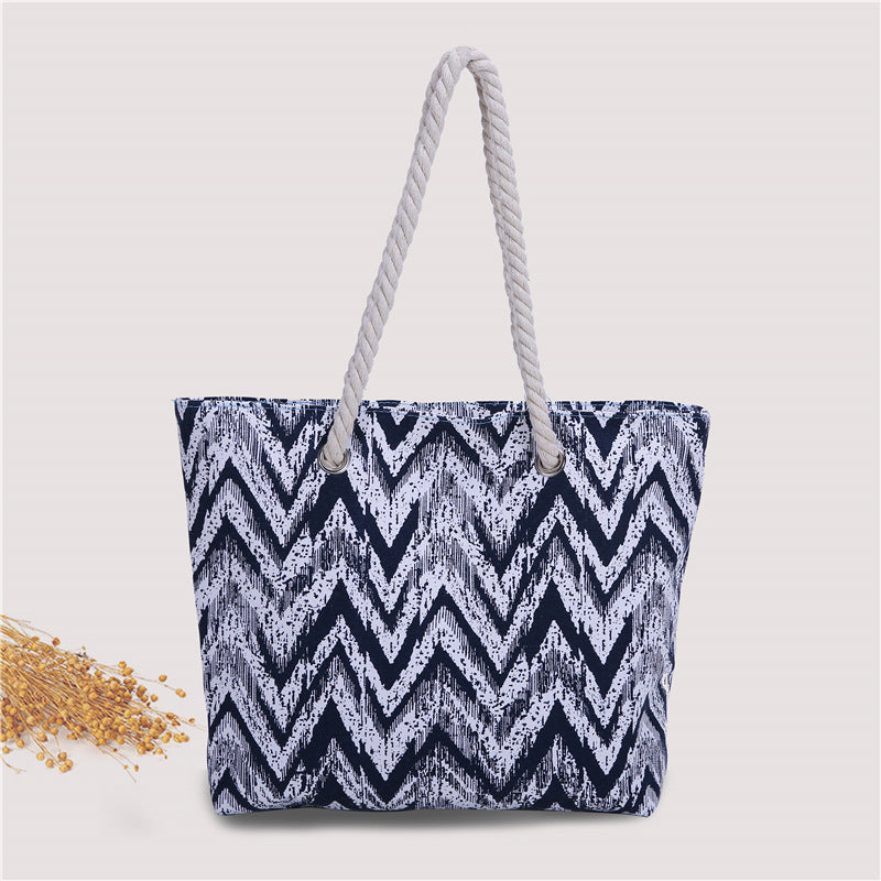 Spacious bag with maritime pattern Stornfield