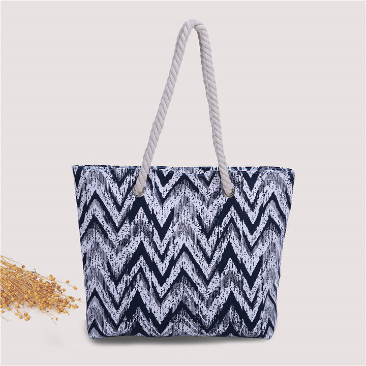 Spacious bag with maritime pattern Stornfield