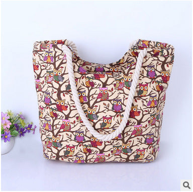 Beach bag with owl pattern Stornfield