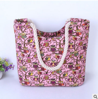 Shopping bag with stylish owl pattern Stornfield