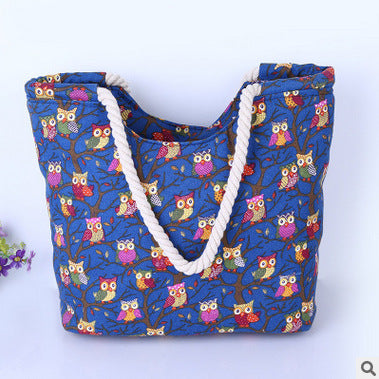 Shopping bag with stylish owl pattern Stornfield