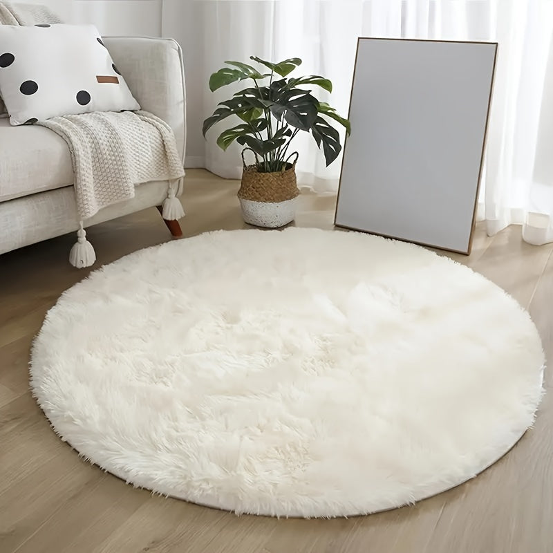 Cozy round plush rug – Ultra-soft rug for living room & bedroom | Stornfield
