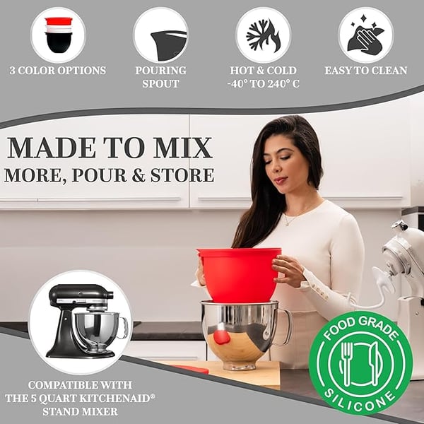 FlexiMix Silicone Liner for KitchenAid Tilt-Head Mixer | Stornfield