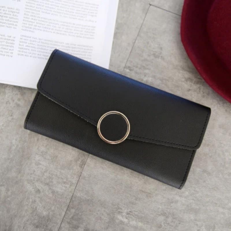 Long Wallet in PU Leather with Snap Closure | Stornfield