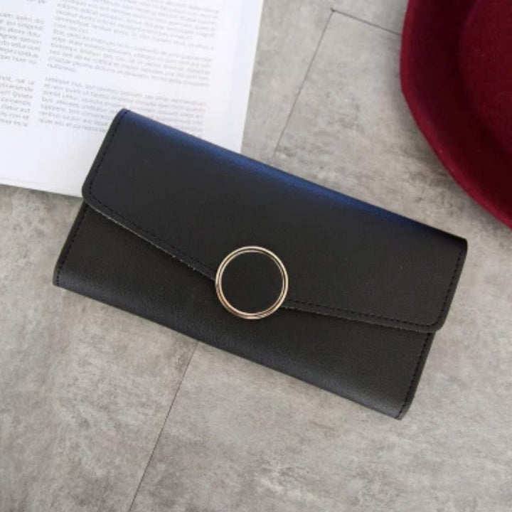 Long Wallet in PU Leather with Snap Closure | Stornfield
