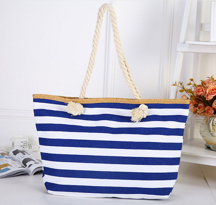 Large beach bag with maritime stripes Stornfield