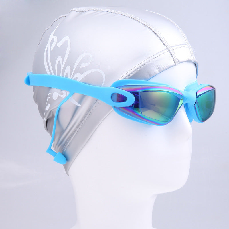Premium Swim Goggles Set with Adjustable Headband and Protective Cap Stornfield