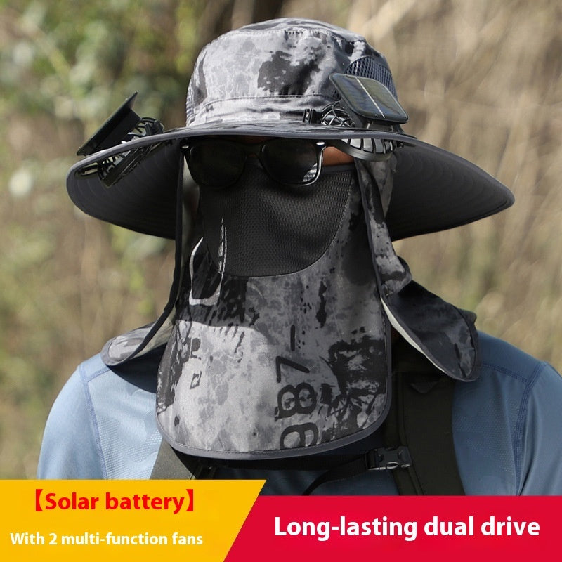 Quick-drying Solar Fan Outdoor Big Brim Sun Hat | Stornfield