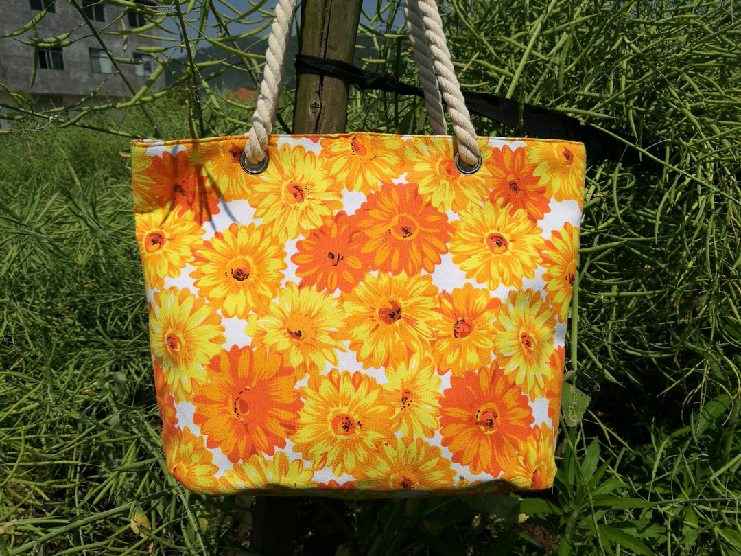 Flower Pattern Beach Bag Stornfield