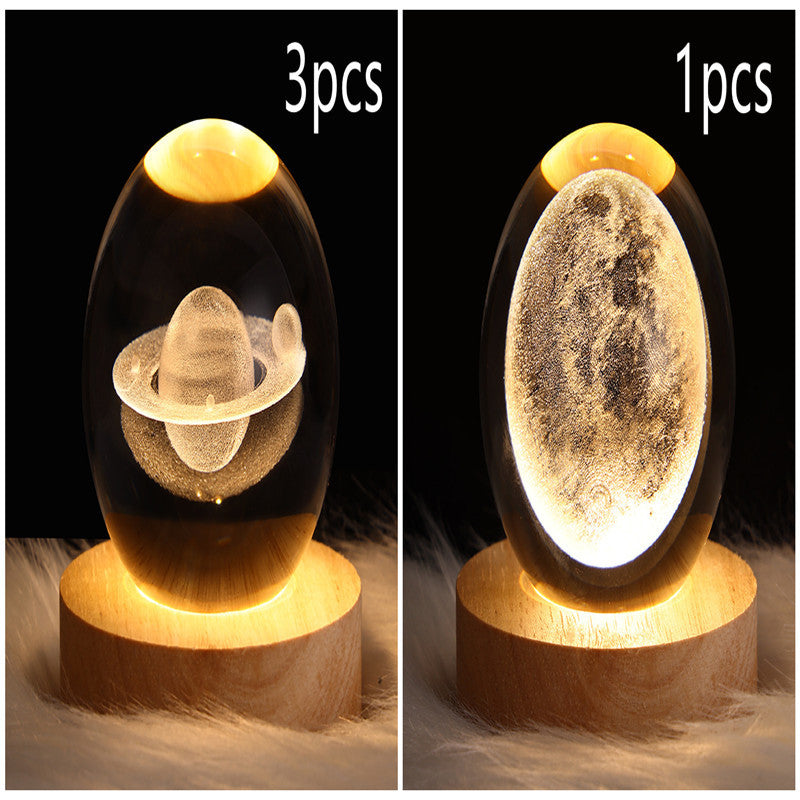 3D Galaxy Crystal Ball LED Night Light | Stornfield