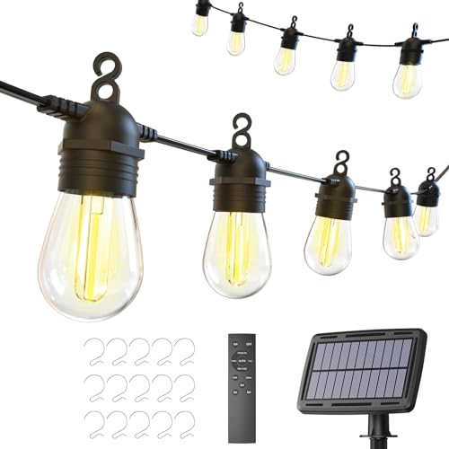 Stornfield | 52ft Solar String Lights Outdoor with Remote, Warm White