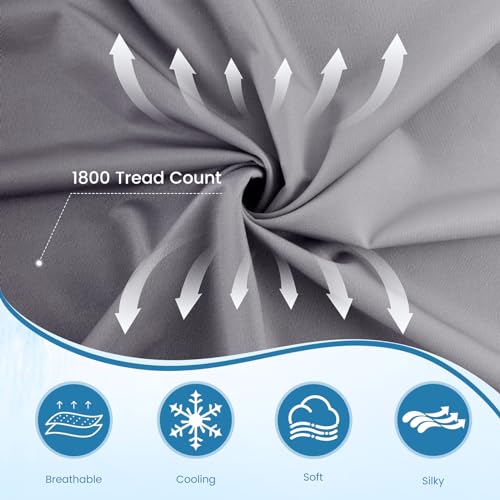 2 Pack Gray Cooling Pillowcases – Breathable, Soft, Skin & Hair Protecting | Stornfield
