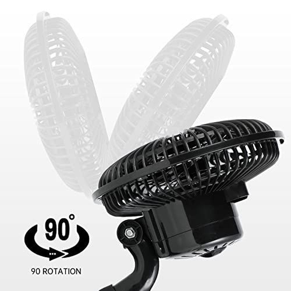 Grow Tent Poles Clip Fan Monkey Fan 6inch black | Stornfield