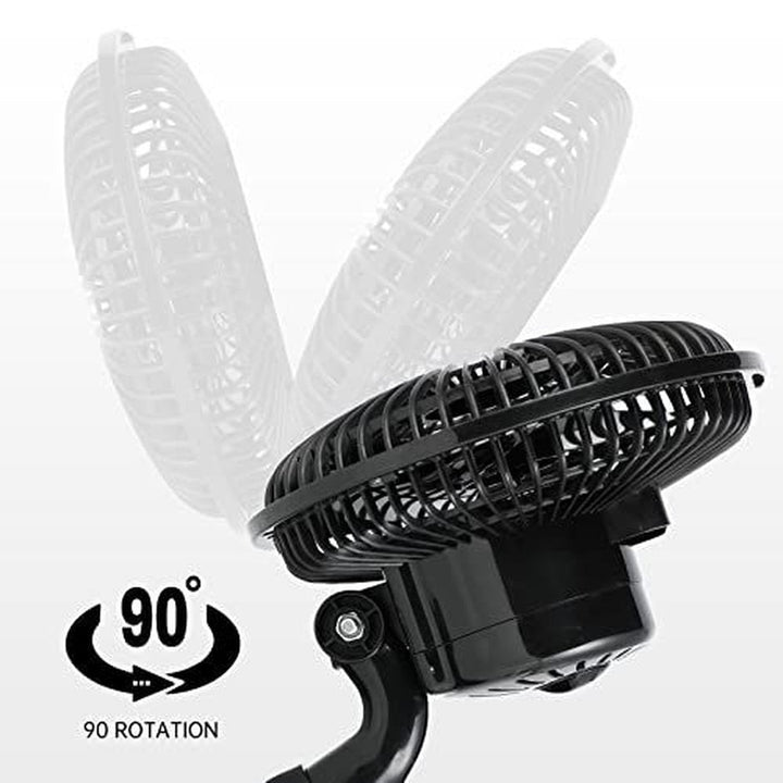 Grow Tent Poles Clip Fan Monkey Fan 6inch black | Stornfield