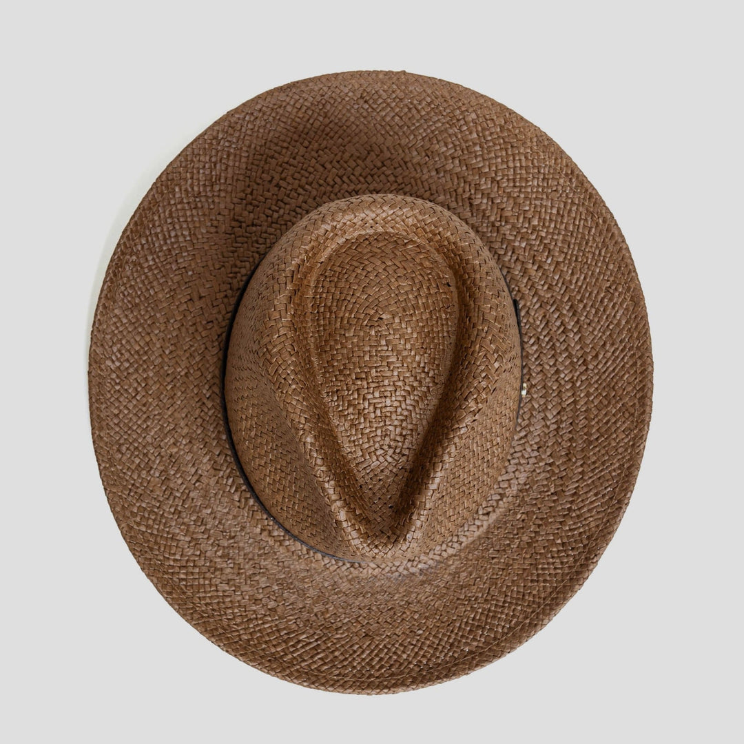 Modern Minimalist Straw Fedora Hat – Coffee | Stornfield