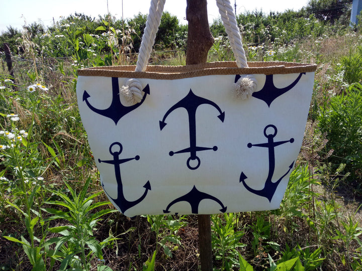 Beach bag with maritime anchor design Stornfield