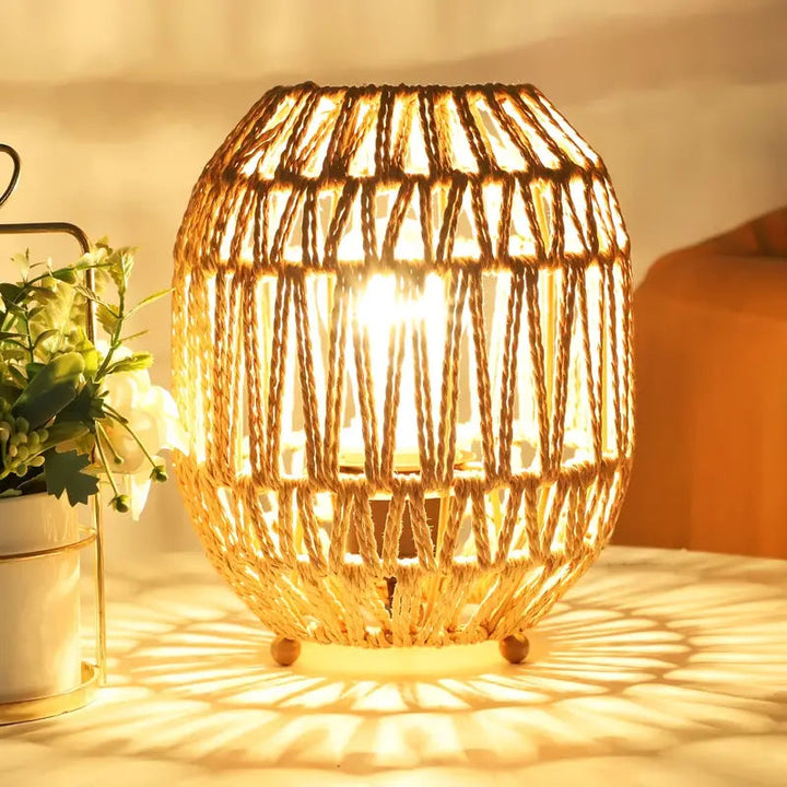 Boho Rattan Stornfield Lamp