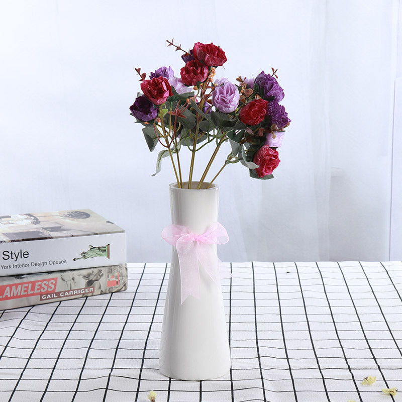 Elegant Twisted Ceramic Flower Vase