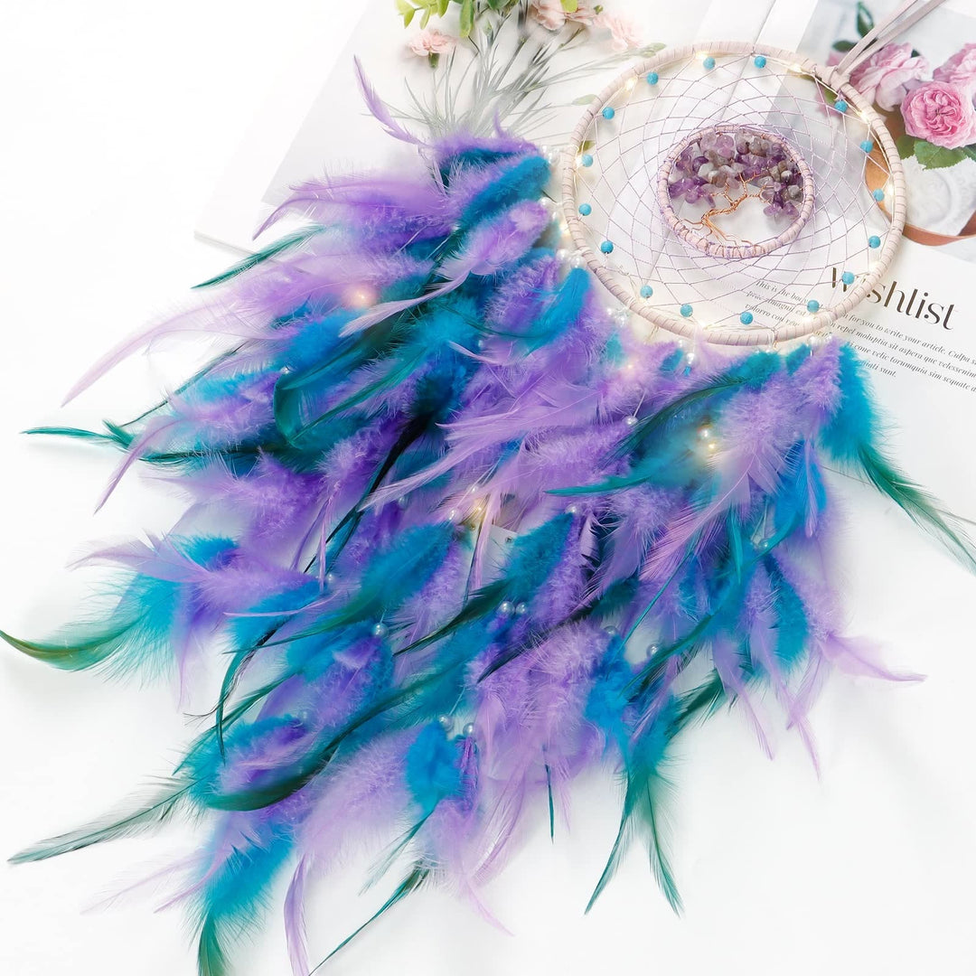 Stornfield | Frendorf Tree of Life Crystal Feather Sparkle Dream Catcher