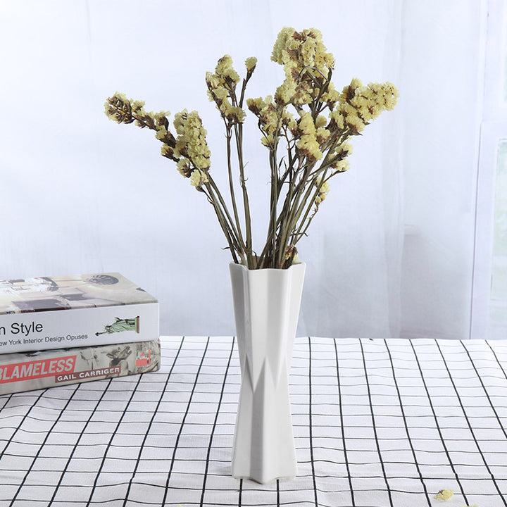 Contemporary Twisted Ceramic Flower Vase