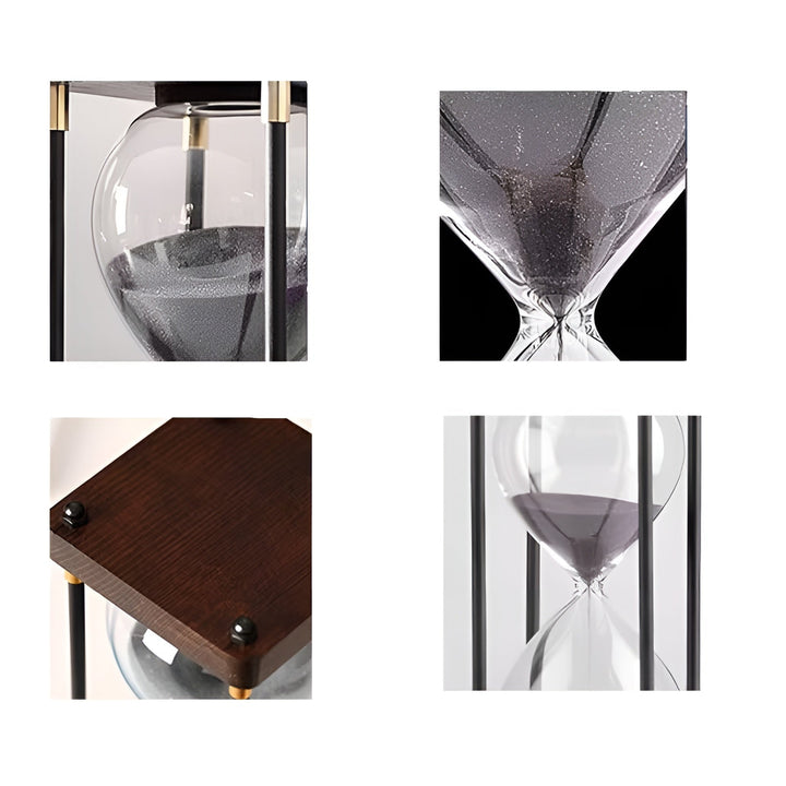 Free 60-minute hourglass – Creative Decorative Retro Design in Stornfieldack | Metal Frame with Scratch-Resistant Base | Stornfield